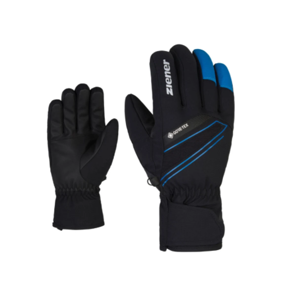 Pánské lyžařské rukavice ZIENER GUNAR GTX-801083-12798-black persian blue · záber 1