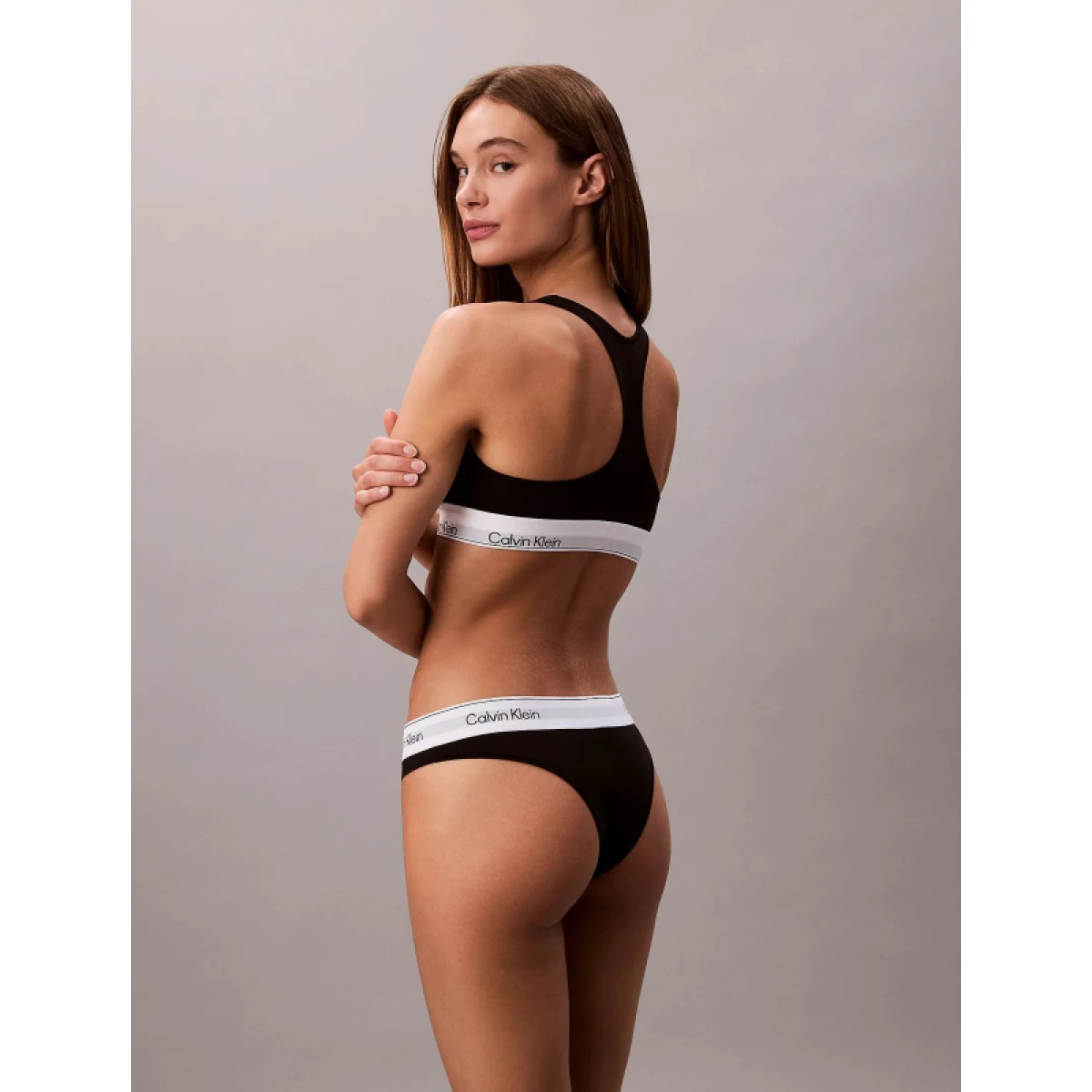 Dámske nohavičky CALVIN KLEIN Brazilian Briefs Icon Cotton Modal black · záber 4