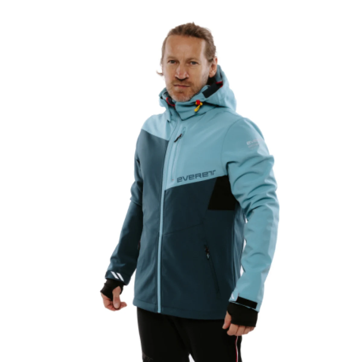 Pánska turistická softshellová bunda EVERETT ShellX jckt M blue · záber 5