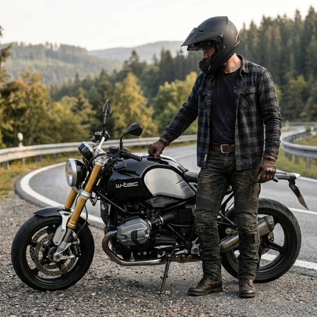 Kožený opasok W-TEC Pichoo Dĺžka 130 cm, - Farba: hnedá · záber 5