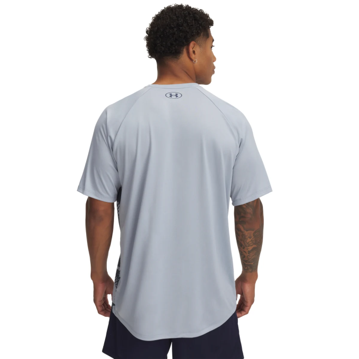 Pánske tréningové tričko s krátkym rukávom UNDER ARMOUR UA M TECH FADE SS-BLU · záber 2