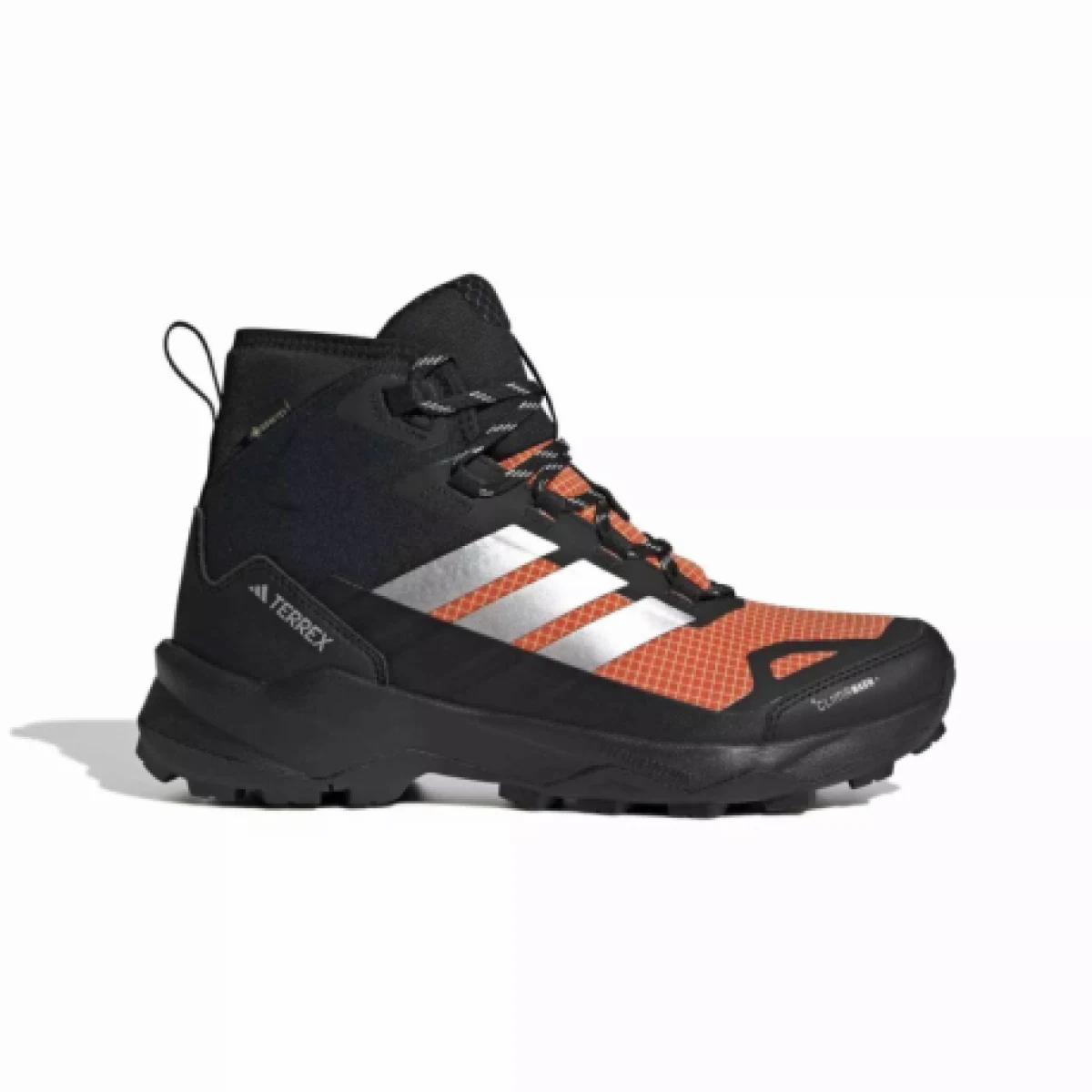Pánska členková turistická obuv ADIDAS Terrex Skychaser AX5 Mid GTX Clima M core black matte silver semi impact orange · záber 1