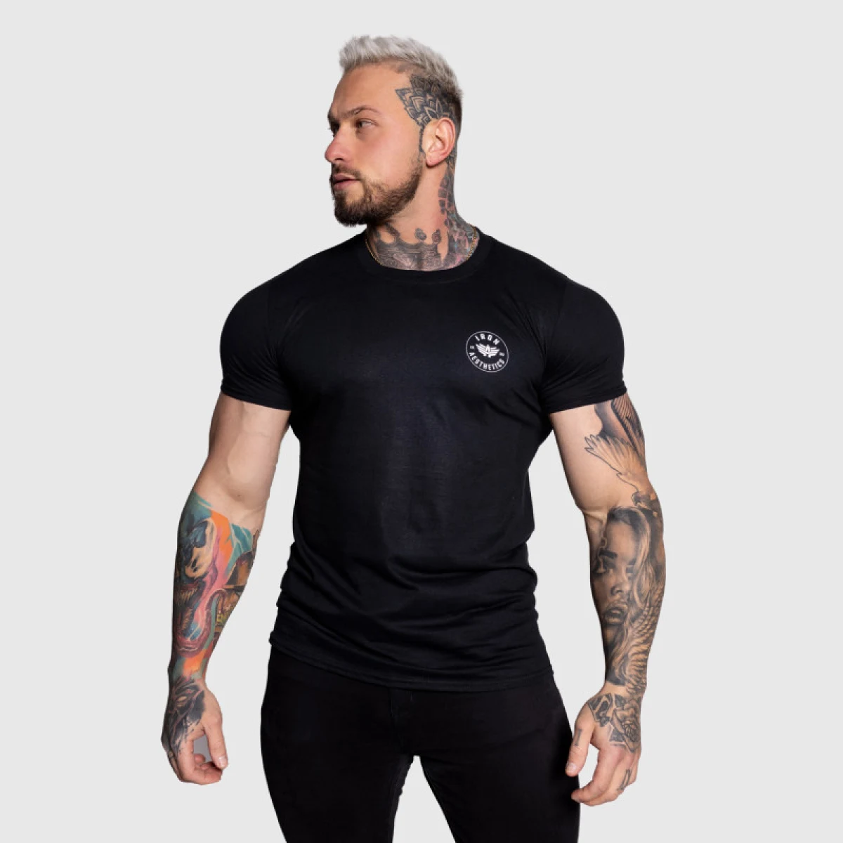 Pánske športové tričko Iron Aesthetics Circle, čierne · záber 1