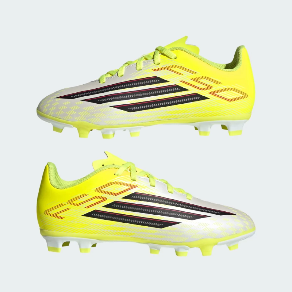 Chlapčenské futbalové kopačky outdoorové ADIDAS F50 Club Jr FG MG team solar yellow 2 core black lucid red · záber 5