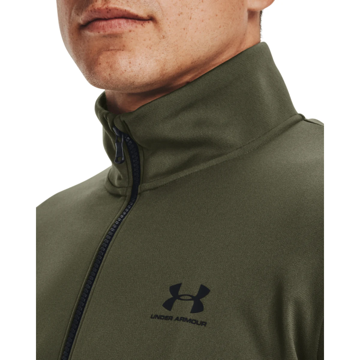 Pánská mikina se zipem UNDER ARMOUR SPORTSTYLE TRICOT JACKET-GRN · záber 2