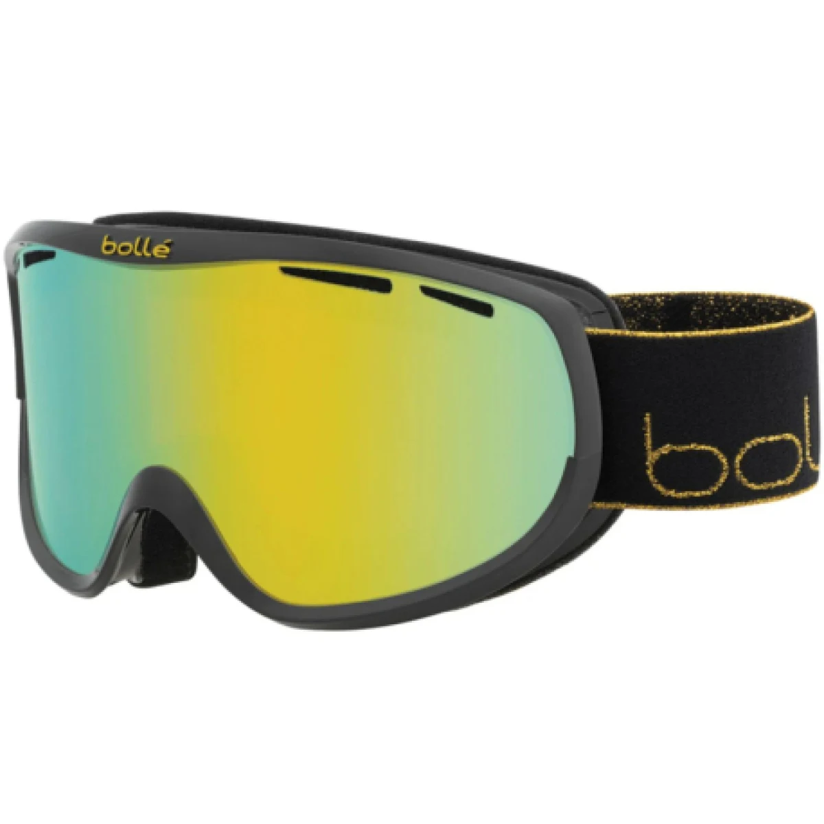 Dámske lyžiarske okuliare BOLLE SIERRA Black & Gold Shiny - Sunshine Cat 3 · záber 1