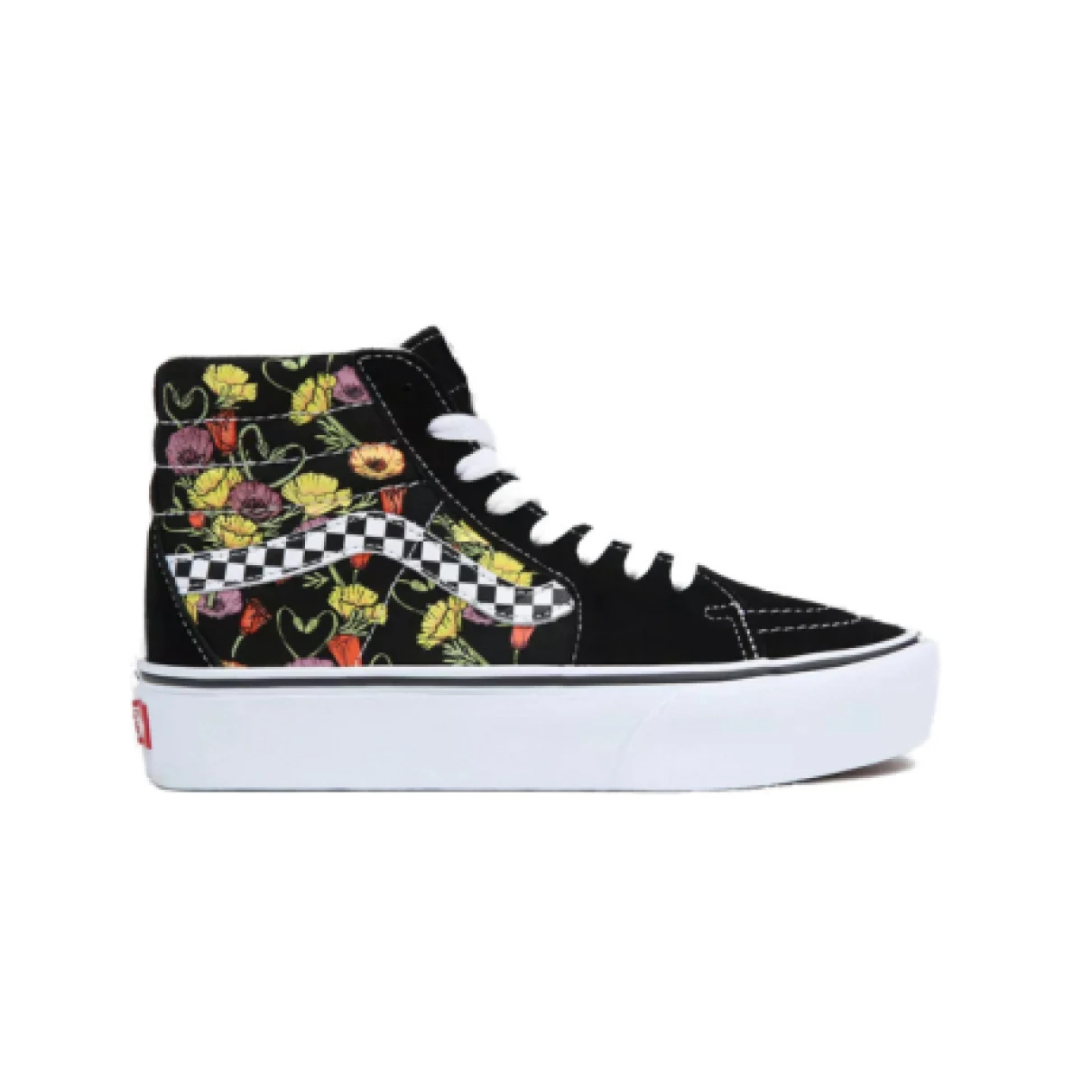 Dámská vycházková obuv VANS UA SK8-HI Platform 2.0 poppy checkerboard black multi · záber 1
