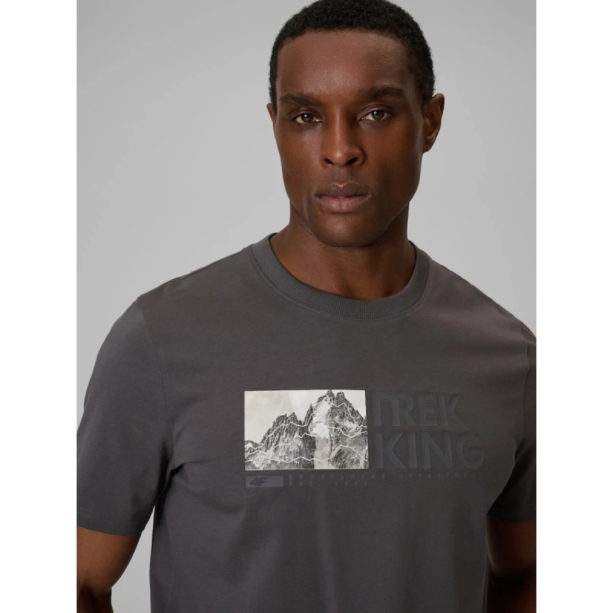 Pánské tričko s krátkým rukávem 4F TSHIRT M3321-24S-MIDDLE GREY · záber 5