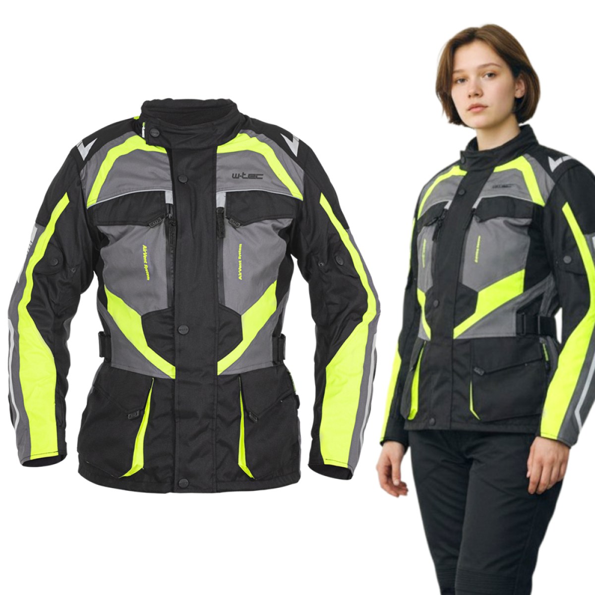 W-TEC Radana čierno-šedo-zelená - M · záber 1