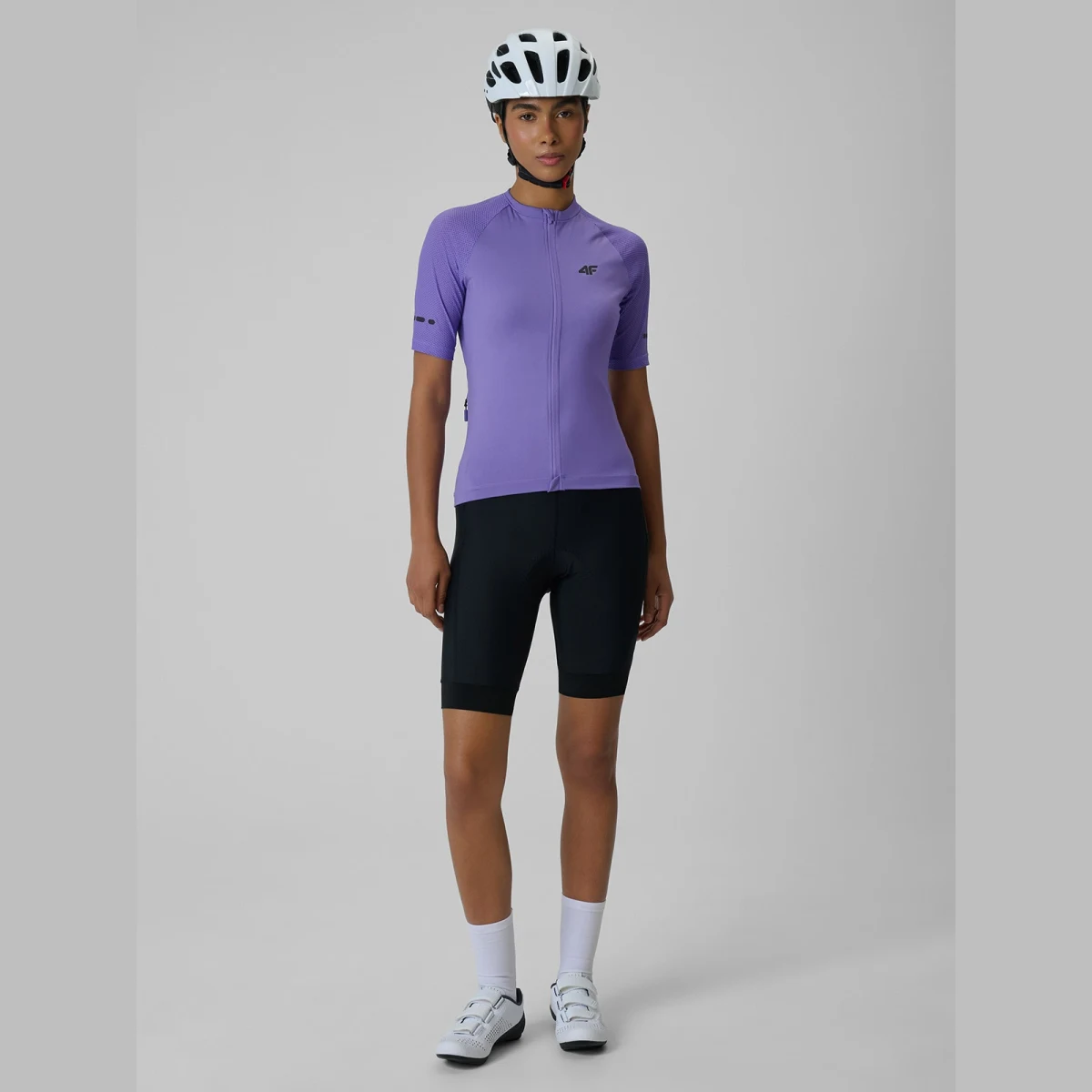 Dámský cyklistický dres s ochranou UPF50+ - fialový · záber 2