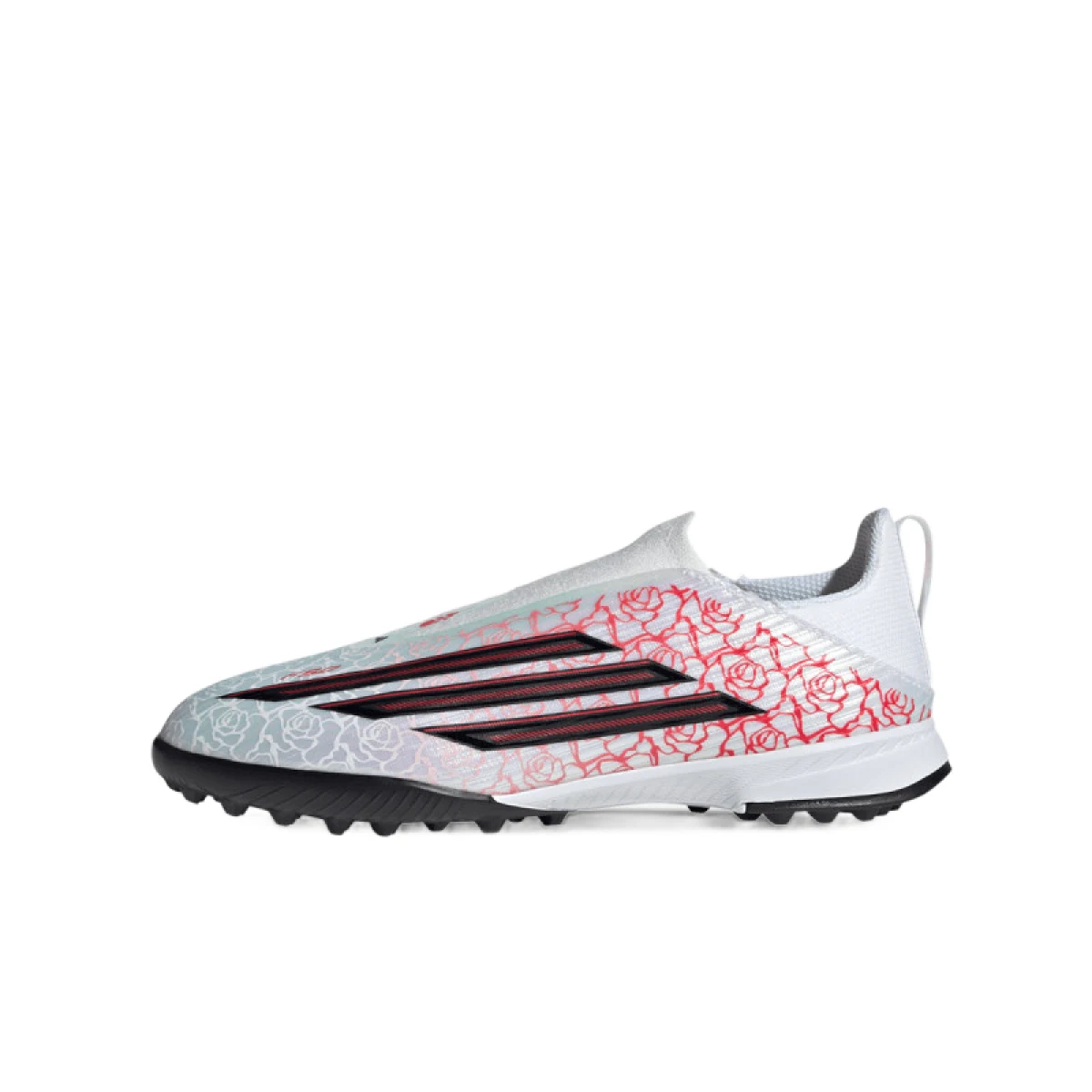 Chlapčenské futbalové kopačky turfy ADIDAS F50 Lamine Yamal League LL Jr TF cloud white core black lucid red · záber 3