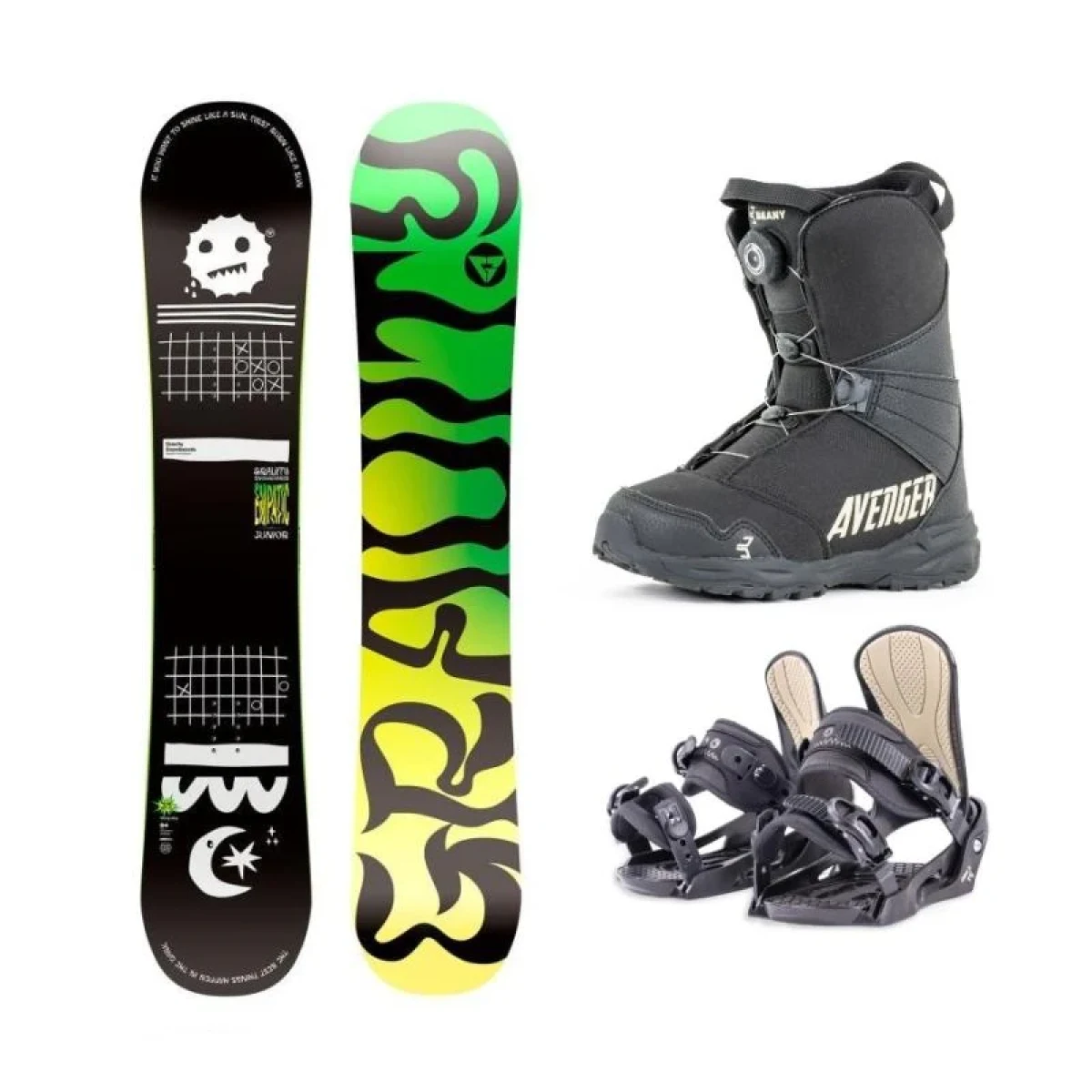 Gravity Empatic Jr 24/25 snowboard + Beany Junior vázání + Beany Avenger BS boty · záber 1