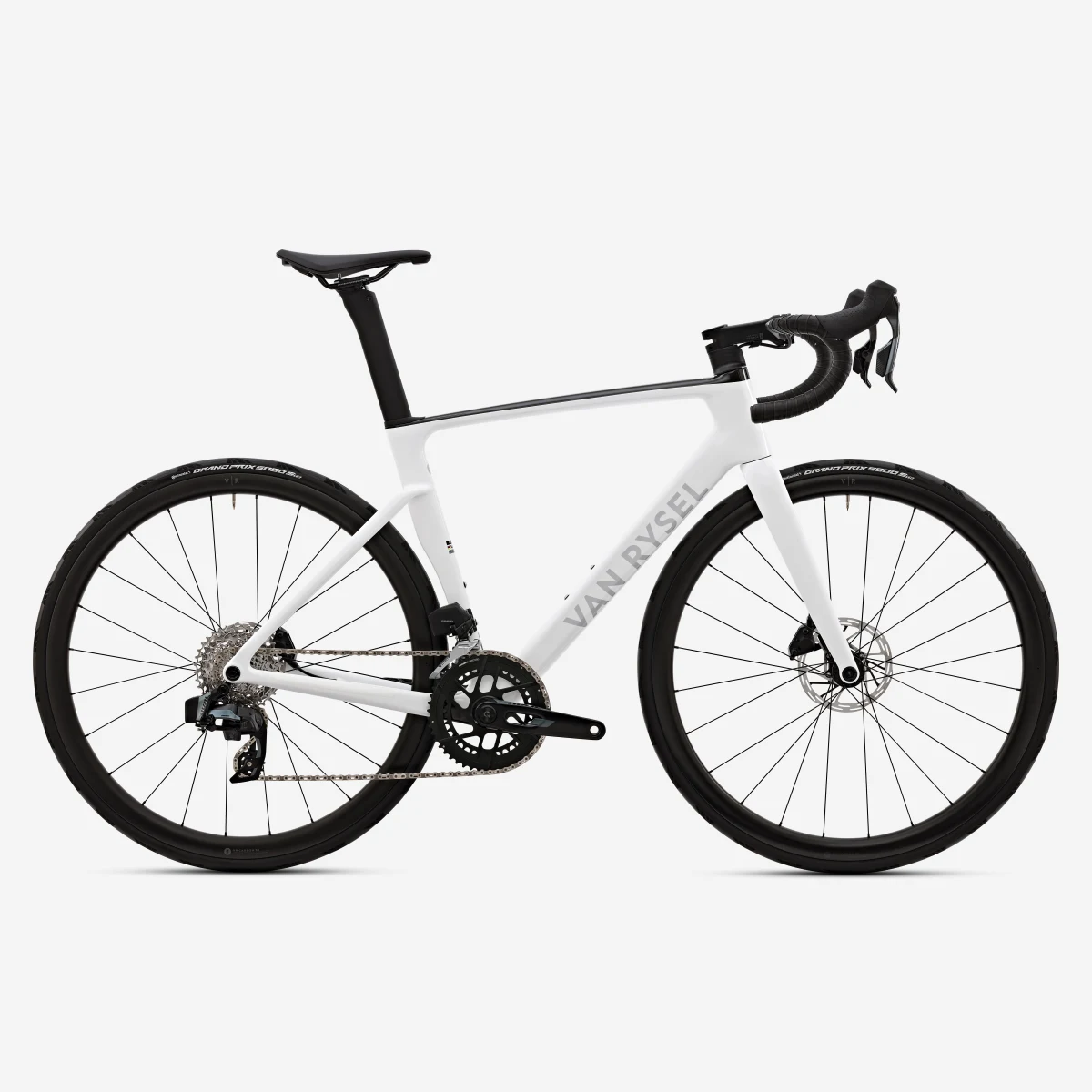 VAN RYSEL Cestný bicykel RCR Rival AXS E1 2x12 PWM biely XL · záber 1