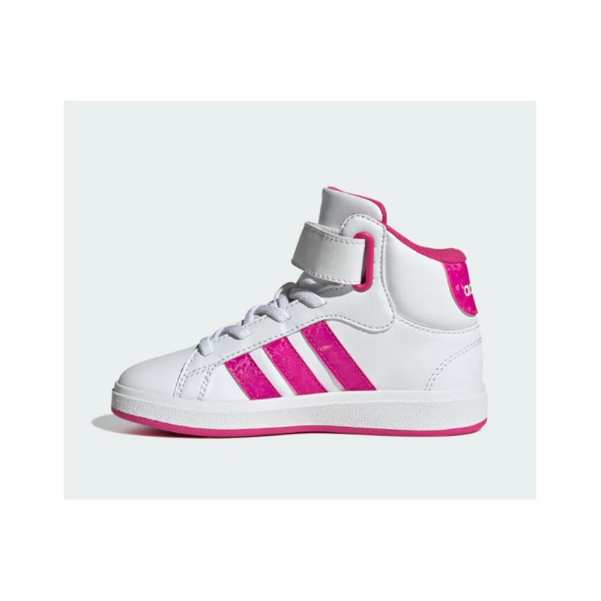 Dievčenská rekreačná obuv ADIDAS Grand Court Mid K cloud white shock pink grey two · záber 3