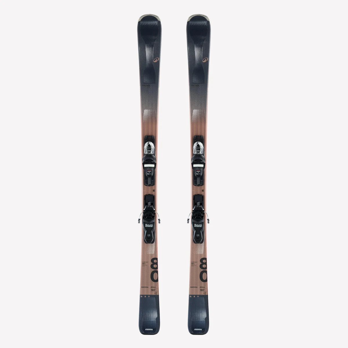 WEDZE Zjazdové lyže s viazaním All Mountain Patrol 80 tmavé drevo 167 cm · záber 1