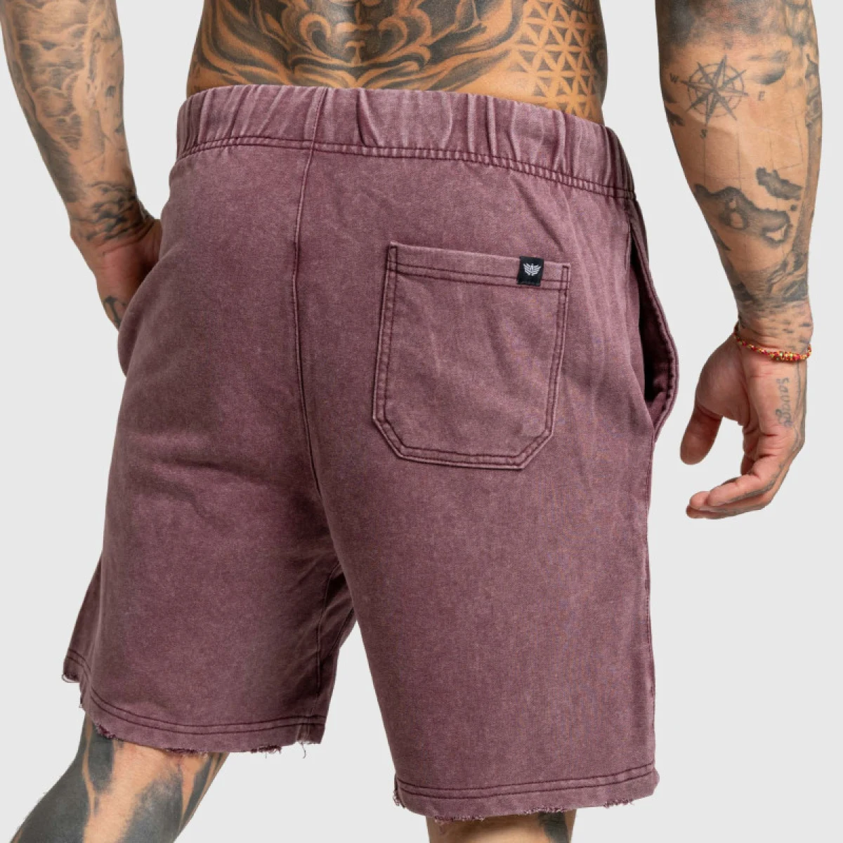 Pánské kraťasy Iron Aesthetics X Washed, burgundy · záber 3