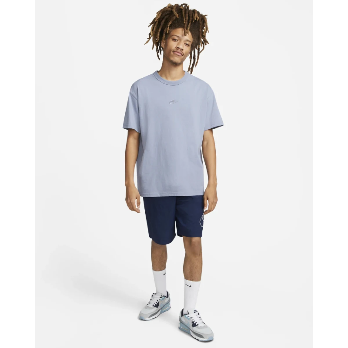 Pánské kraťasy NIKE M NK CLUB ALUMNI HBR WVN SHORT-410-Blue · záber 5