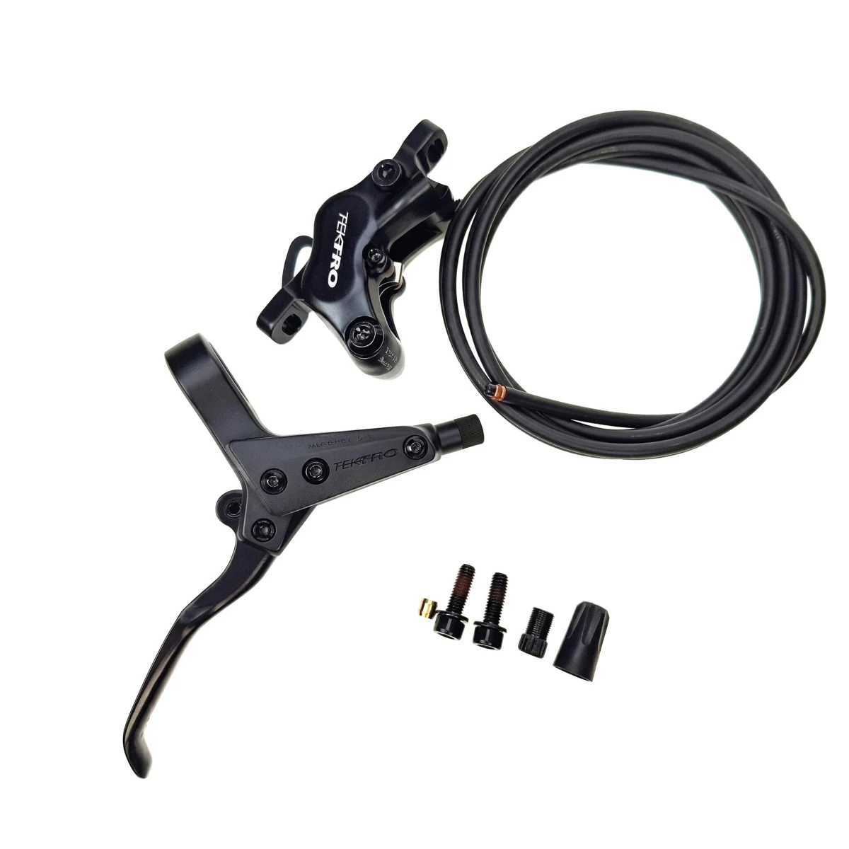 BTWIN Set hydraulickej brzdovej páky a strmeňa Tektro M535 predná/zadná 195 cm · záber 1