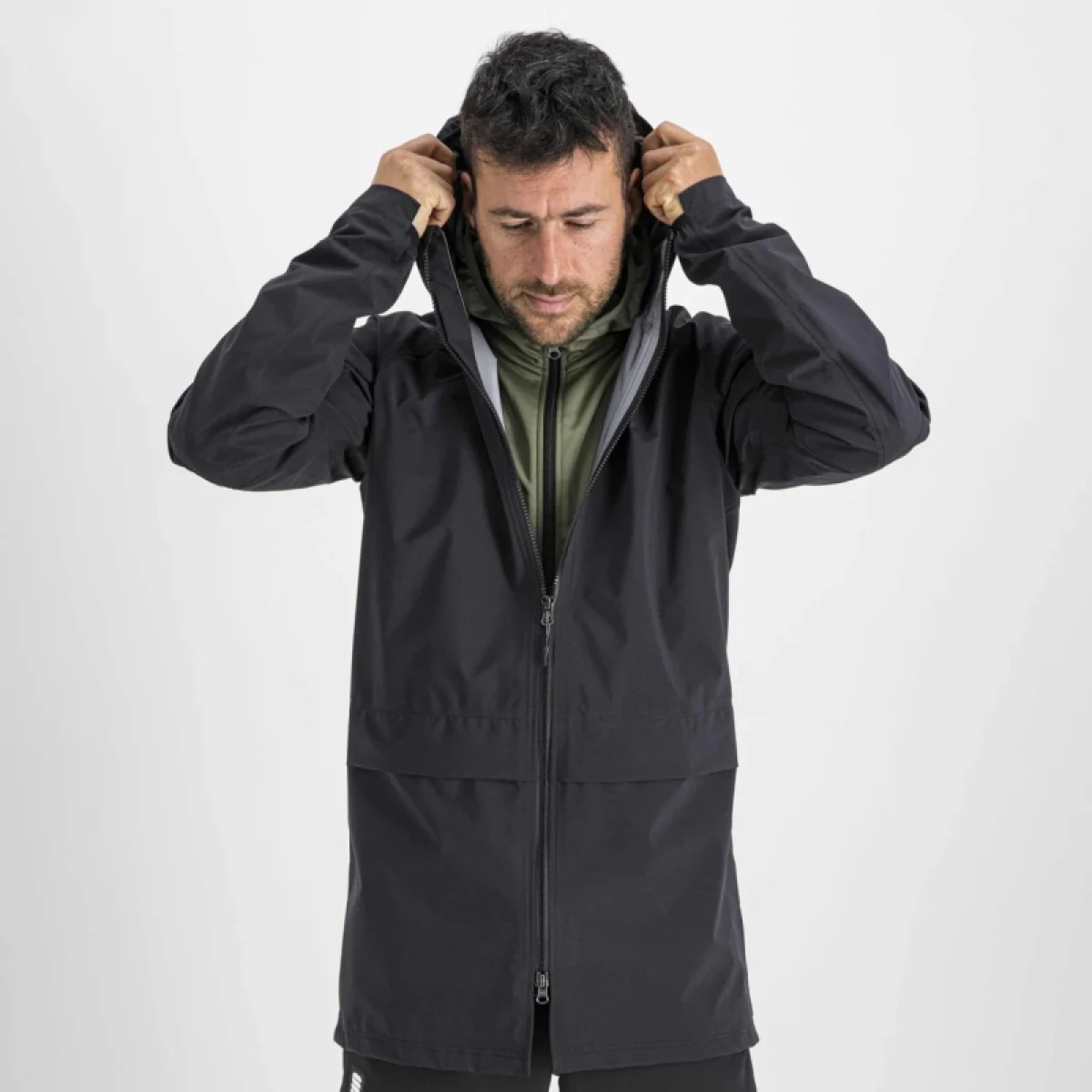 Pánská cyklistická bunda s kapucí SPORTFUL Metro hardshell, black · záber 4
