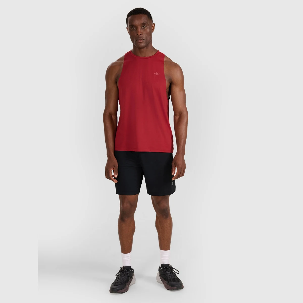 Pánský rychleschnoucí tréninkový tank top - červený · záber 2