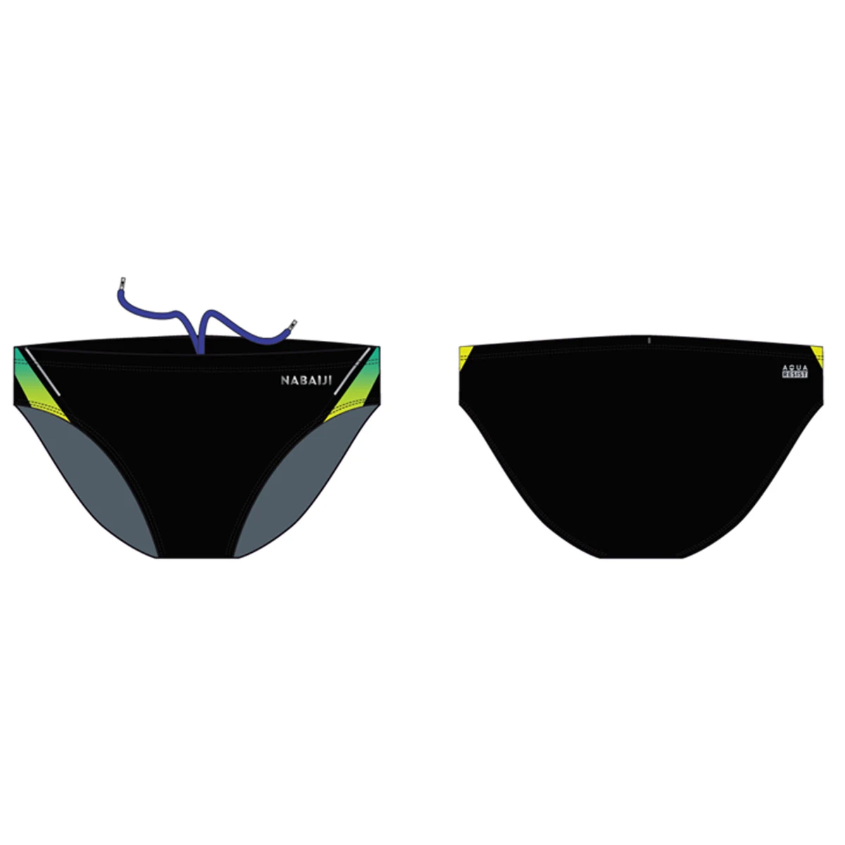 DECATHLON Chlapčenské slipové plavky 900 Yoke čierno-zelené 5-6 r (113-121 cm) · záber 2