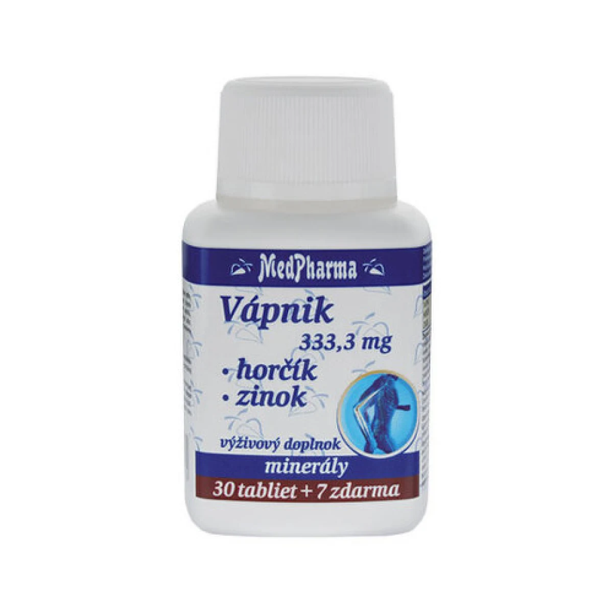 MEDPHARMA Vápnik 333,3 mg + horčík + zinok 30 + 7 tabliet ZADARMO · záber 1