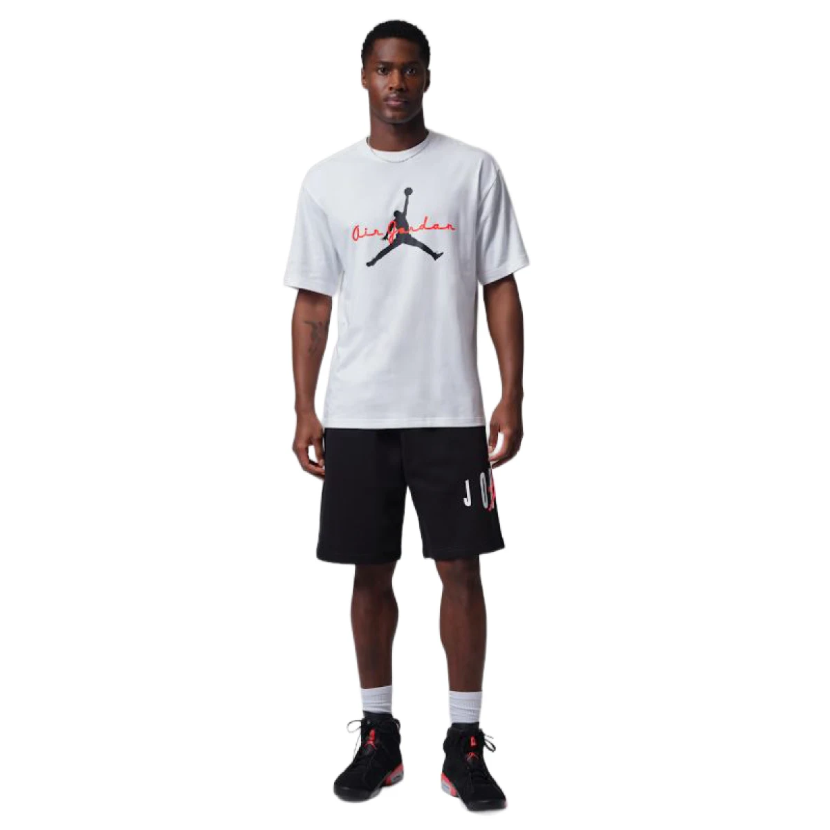 Pánske tričko s krátkym rukávom NIKE Jordan Brooklyn WHITE INFRARED 23 BLACK · záber 3