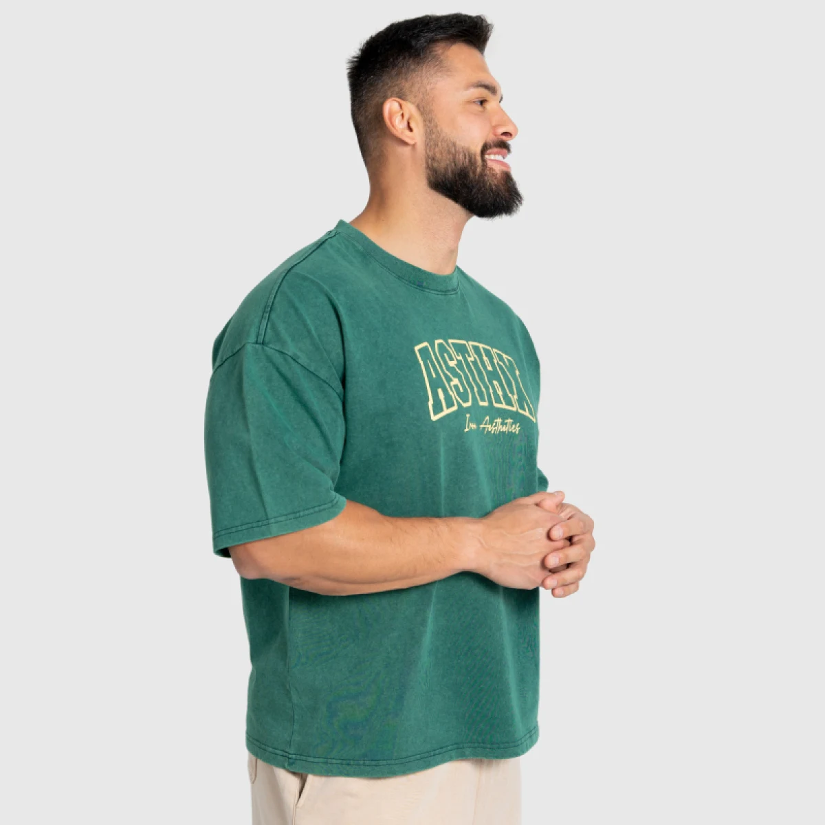 Férfi póló Iron Aesthetics ASTHX, washed green · záber 4