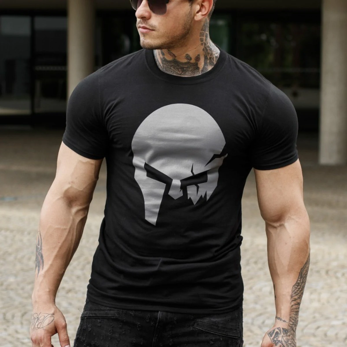 Ultrasoft tričko Iron Aesthetics Skull, B&G · záber 3