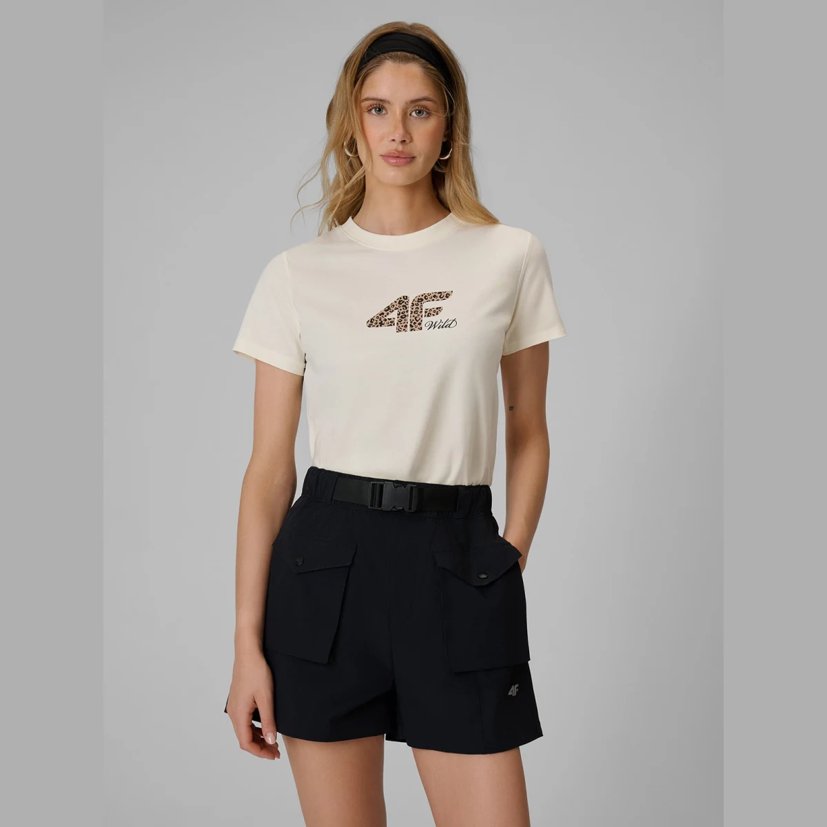 T-shirt regular s potlačou dámsky - biely · záber 9