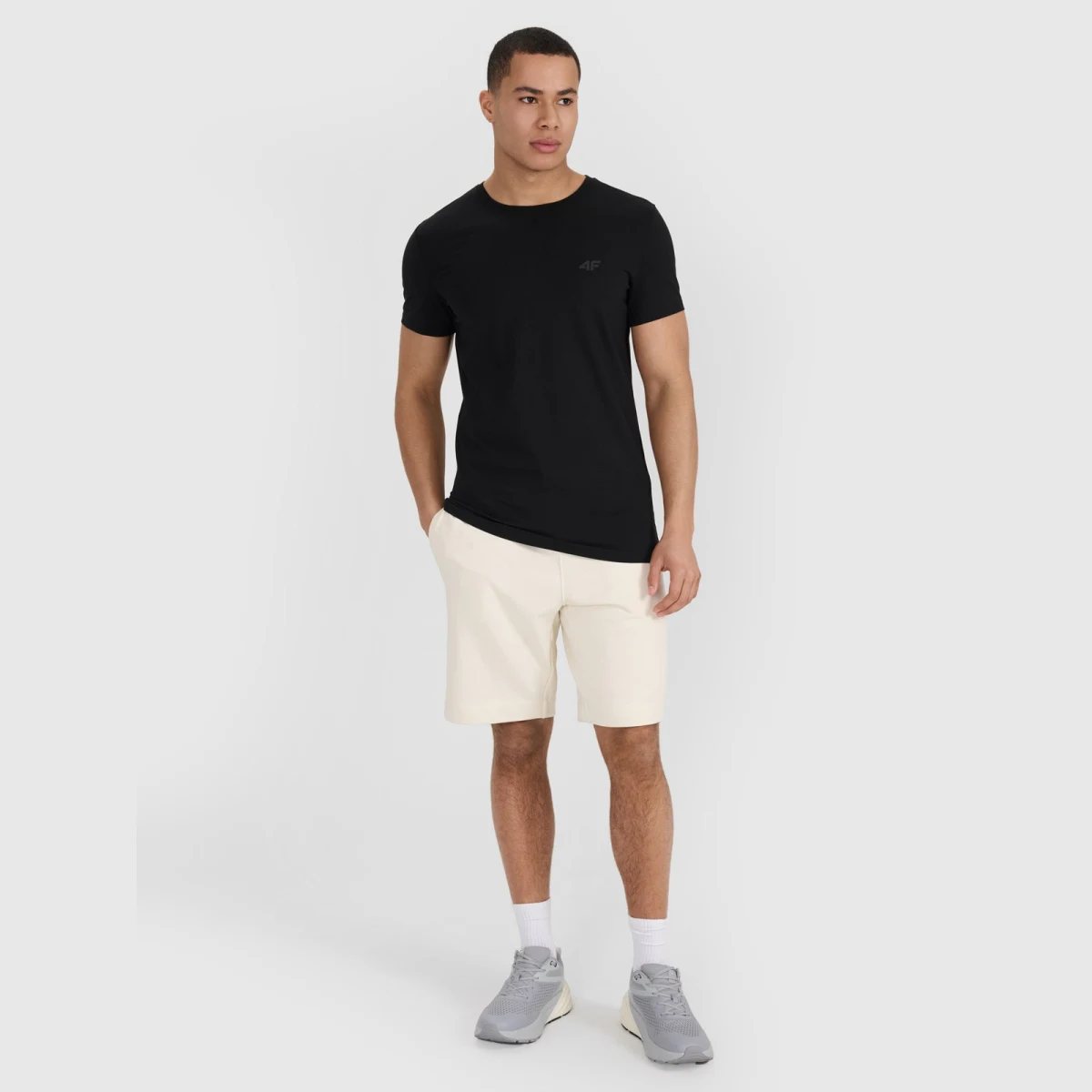 Pánské hladké slim tričko (2-pack) - černé · záber 2
