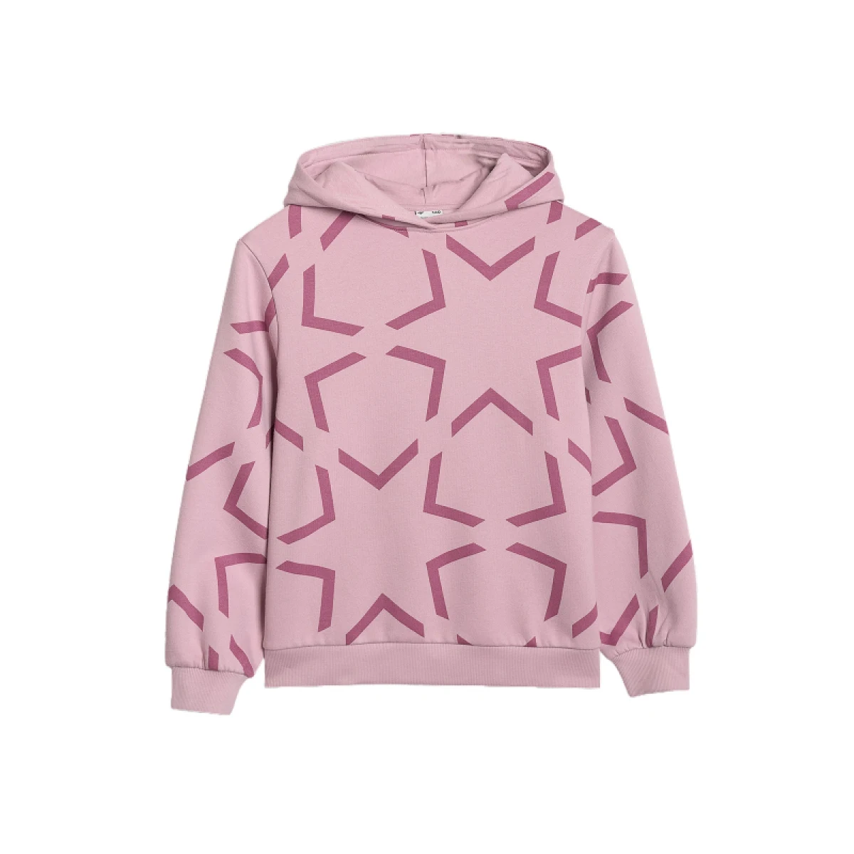 Dievčenská mikina s kapucňou 4F JUNIOR SWEATSHIRT F1937-4FJWAW25TSWSF1937-56A-LIGHT PINK ALLOVER · záber 2