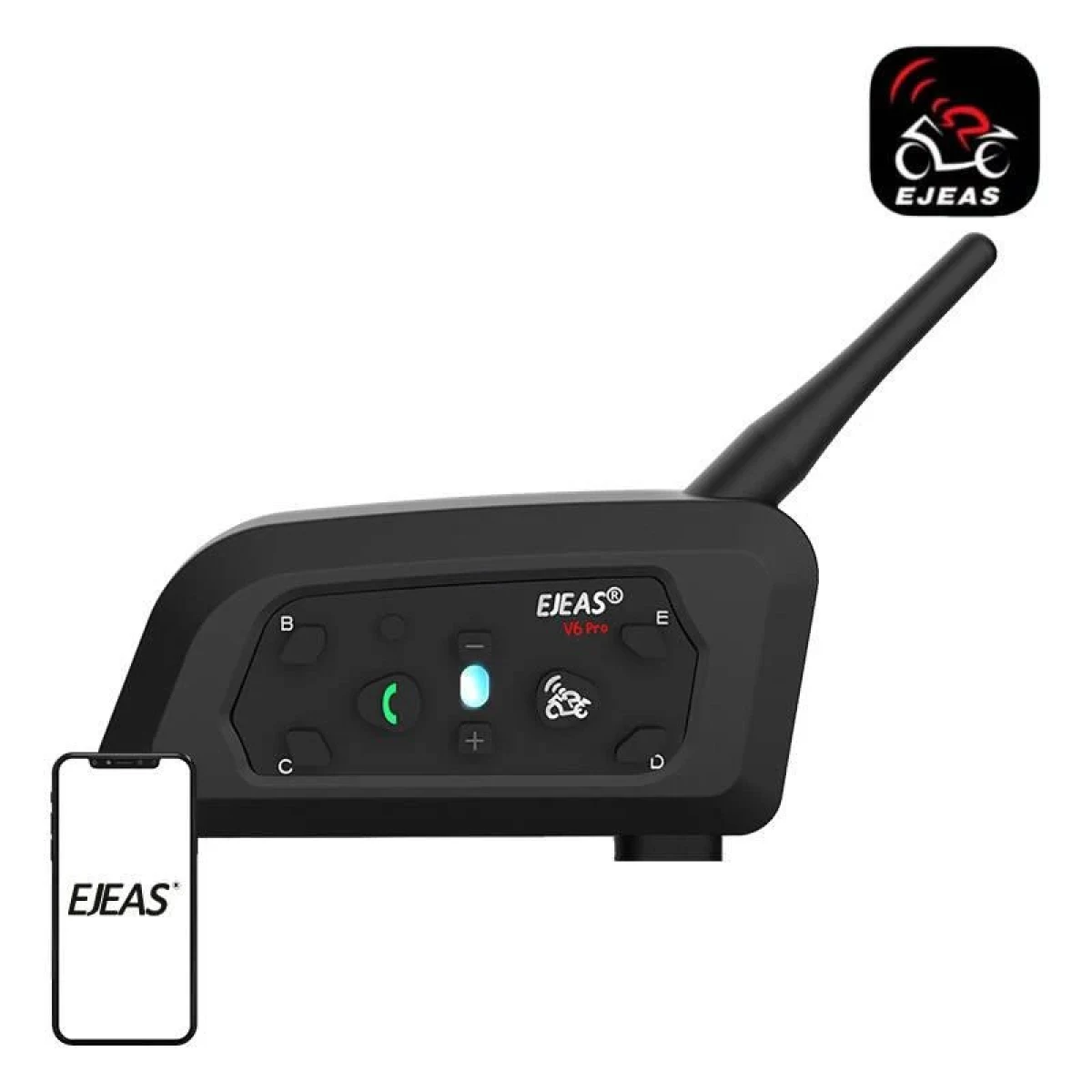 Ejeas Interkom pro motocykly V6PRO+ · záber 1