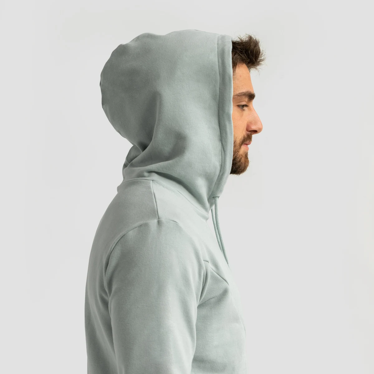 GymBeam Limitless Hoodie Eucalypt - Boja: Zelená | Težina: 0,814 g · záber 2