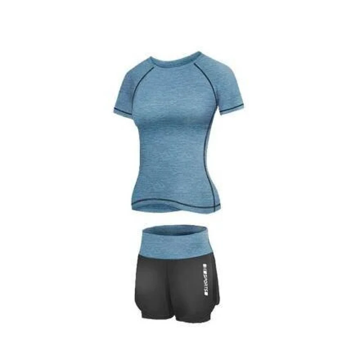 Merco Runner Short 2W fitness set lake - Velikost: S | Barva: Modrá · záber 1