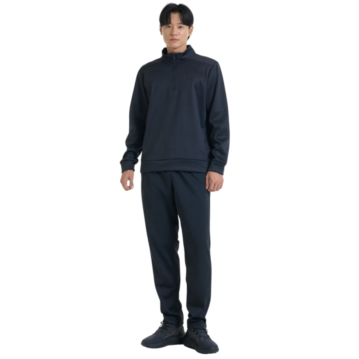Pánská zateplená tréninková mikina s 1 2 zipem UNDER ARMOUR UA Armour Fleece 1 4 Zip-BLK · záber 5