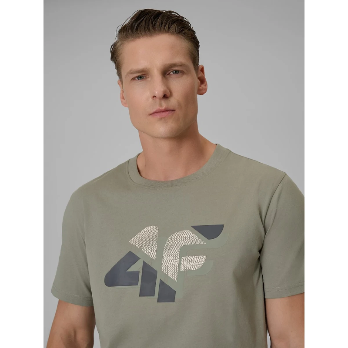 Pánské tričko s krátkým rukávem 4F TSHIRT M2667-43S-KHAKI · záber 5
