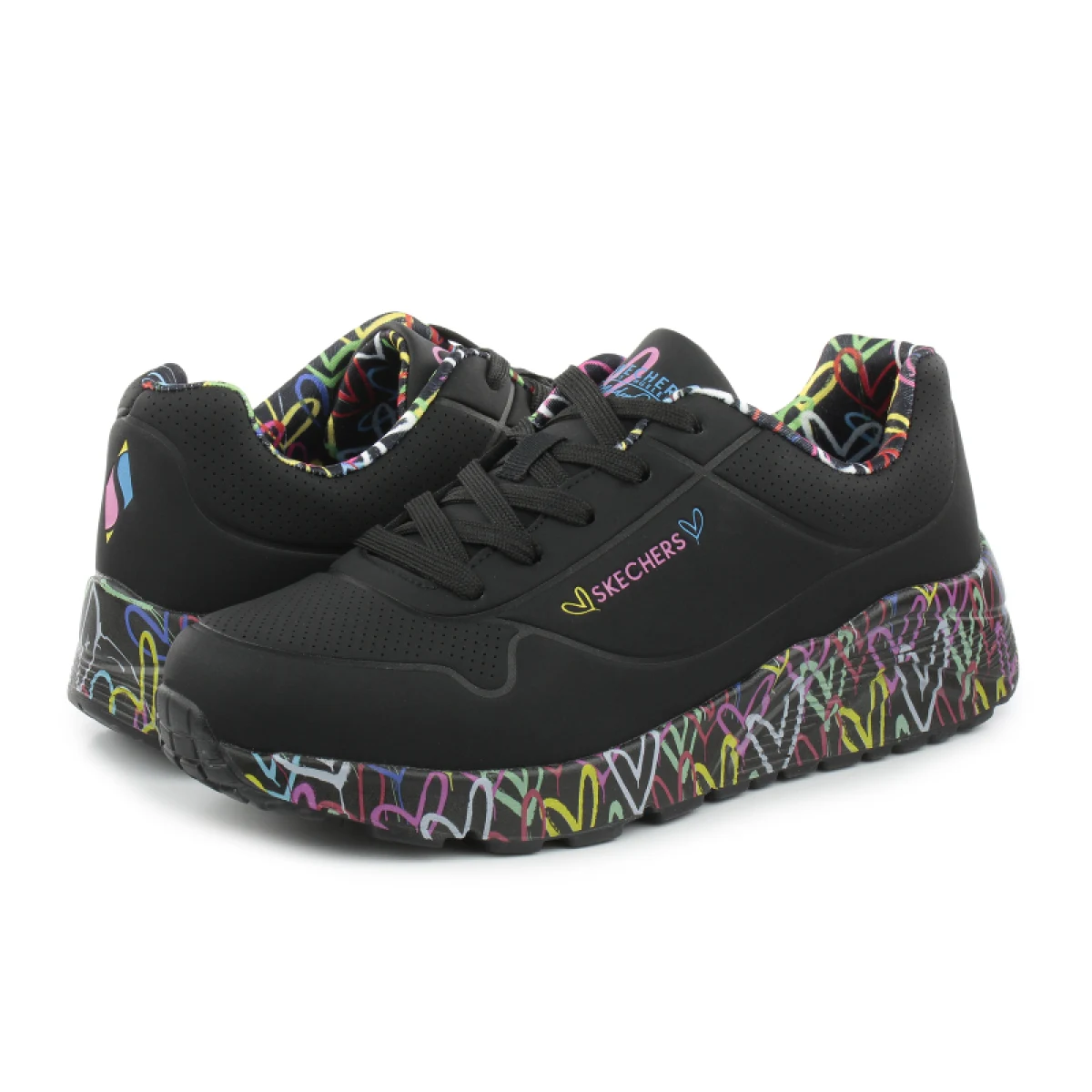 Dívčí rekreační obuv SKECHERS Uno Lite Lovely Luv K black · záber 5