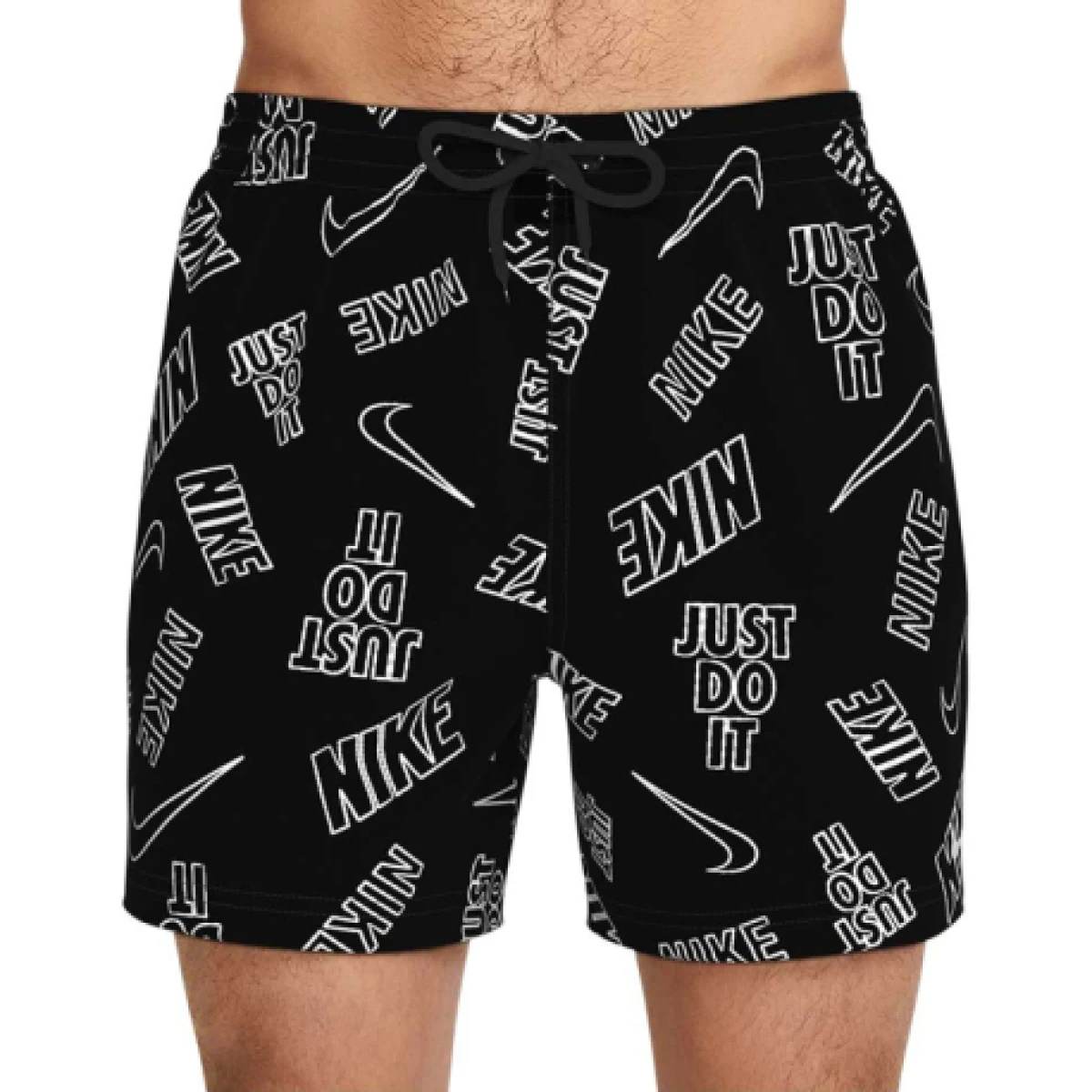 Férfi fürdőnadrág NIKE SWIM Breaker Tossed Logo 5 Black · záber 1