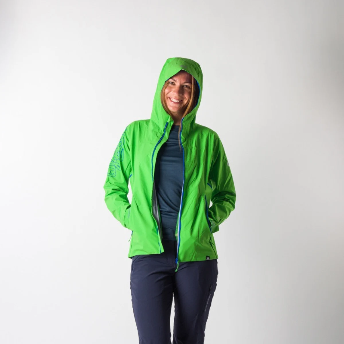 Dámská turistická softshellová bunda NORTHFINDER ZANIYAH-BU-4971OR-316-green · záber 2