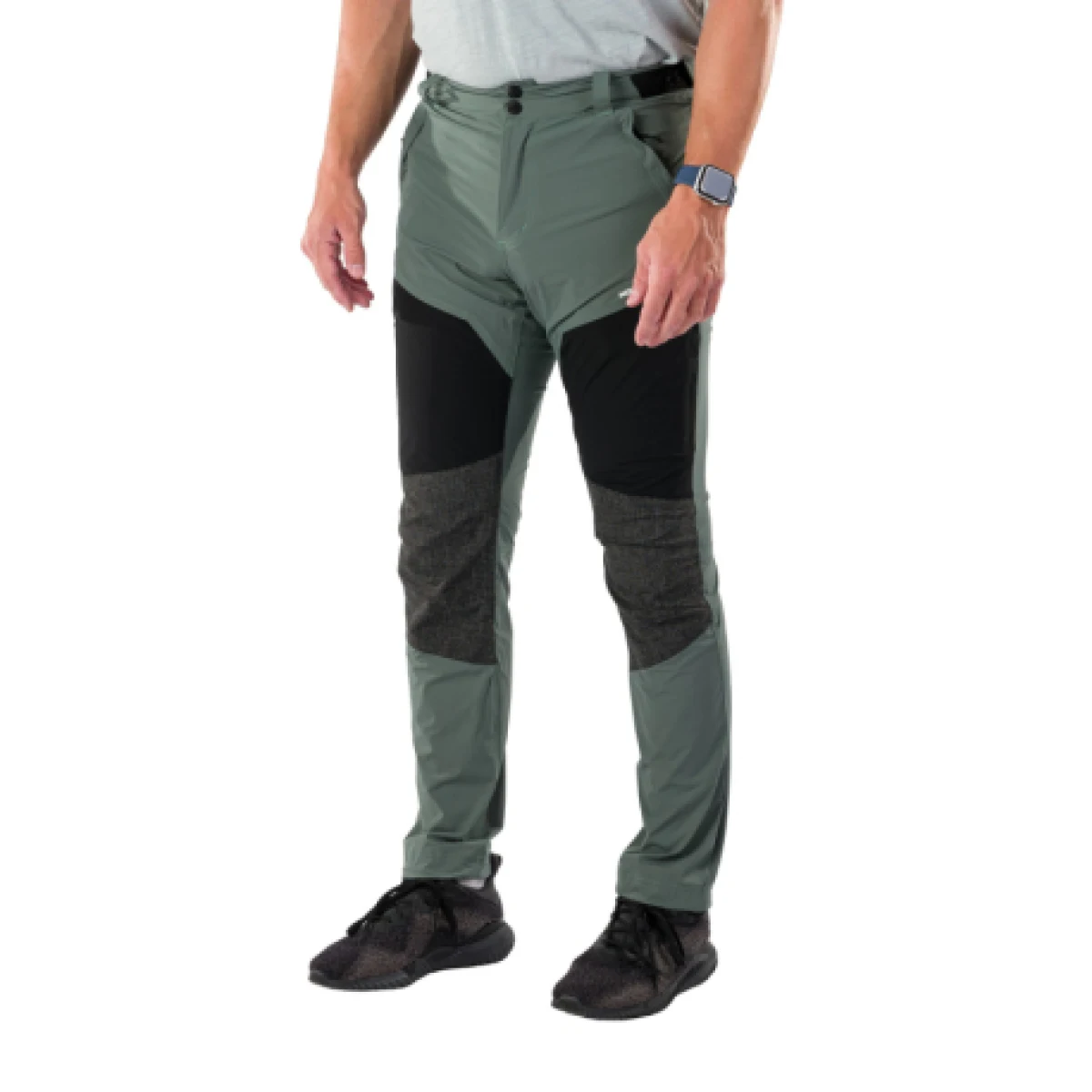 Pánske turistické nohavice NORTHFINDER SILVESTRE-680greengreyblack · záber 1