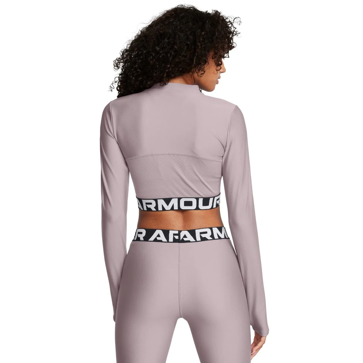 Under Armour Women‘s top HeatGear Rib 1/4 Zip LS Grey - Velikost: XL | Barva: Sivá | Hmotnost: 0,222 kg · záber 2