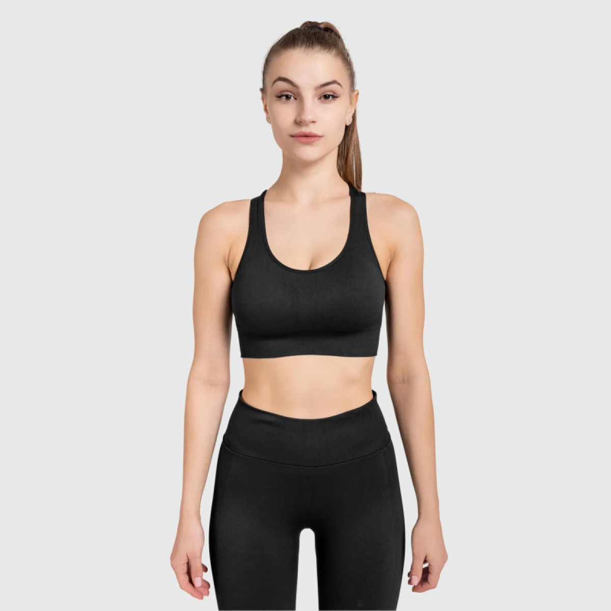 Bezšvová podprsenka Iron Aesthetics Seamless Butt, čierna · záber 5