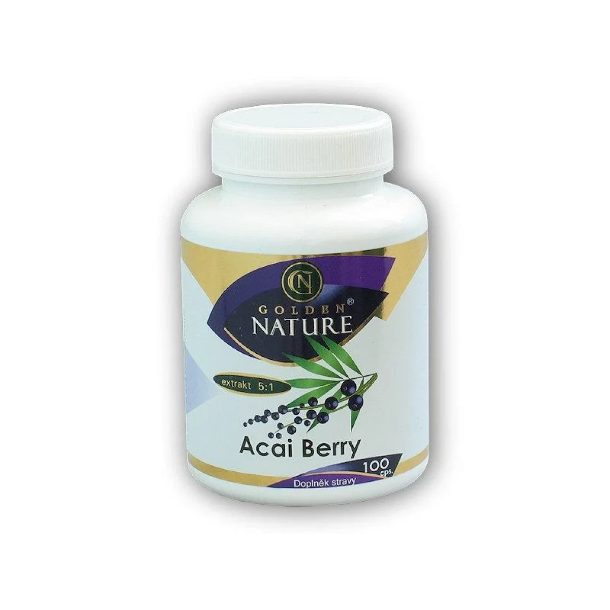 Golden Natur Acai Berry extrakt 5:1 100 kapslí · záber 1