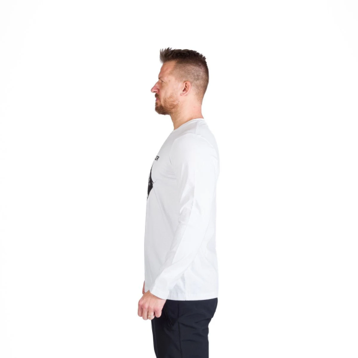 Pánské turistické tričko s dlouhým rukávem NORTHFINDER CLAIR-377white · záber 3