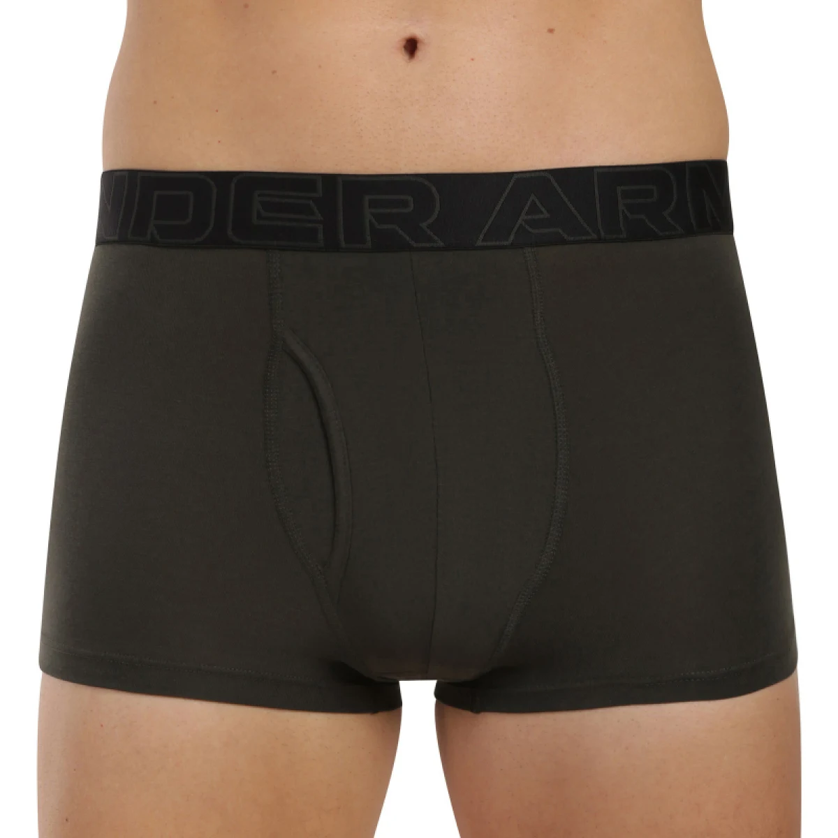 Pánske boxerky UNDER ARMOUR 3 PACK-UA PERFORMANCE COTTON - PRINT 3 inch-GRN · záber 3
