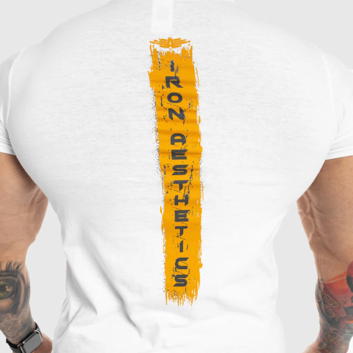 Pánske fitness tričko Iron Aesthetics Force, biele · záber 5