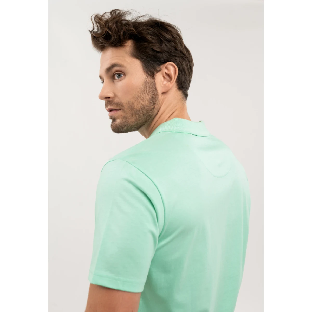 Pánské polo tričko s krátkým rukávem VOLCANO MARON 303-MINT · záber 2