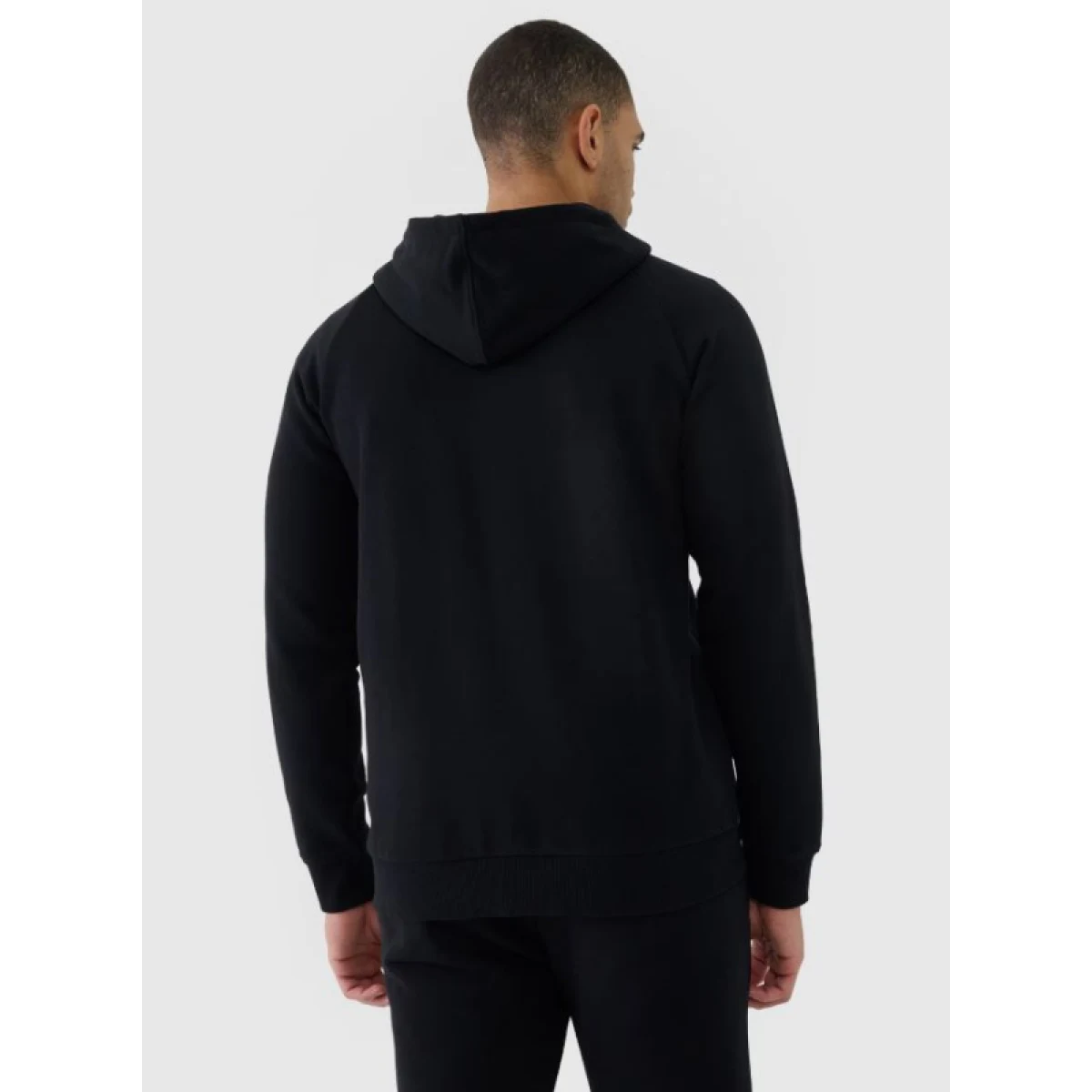 Pánská mikina se zipem 4F SWEATSHIRT-WSS25TSWSM1584-20S-DEEP BLACK · záber 5
