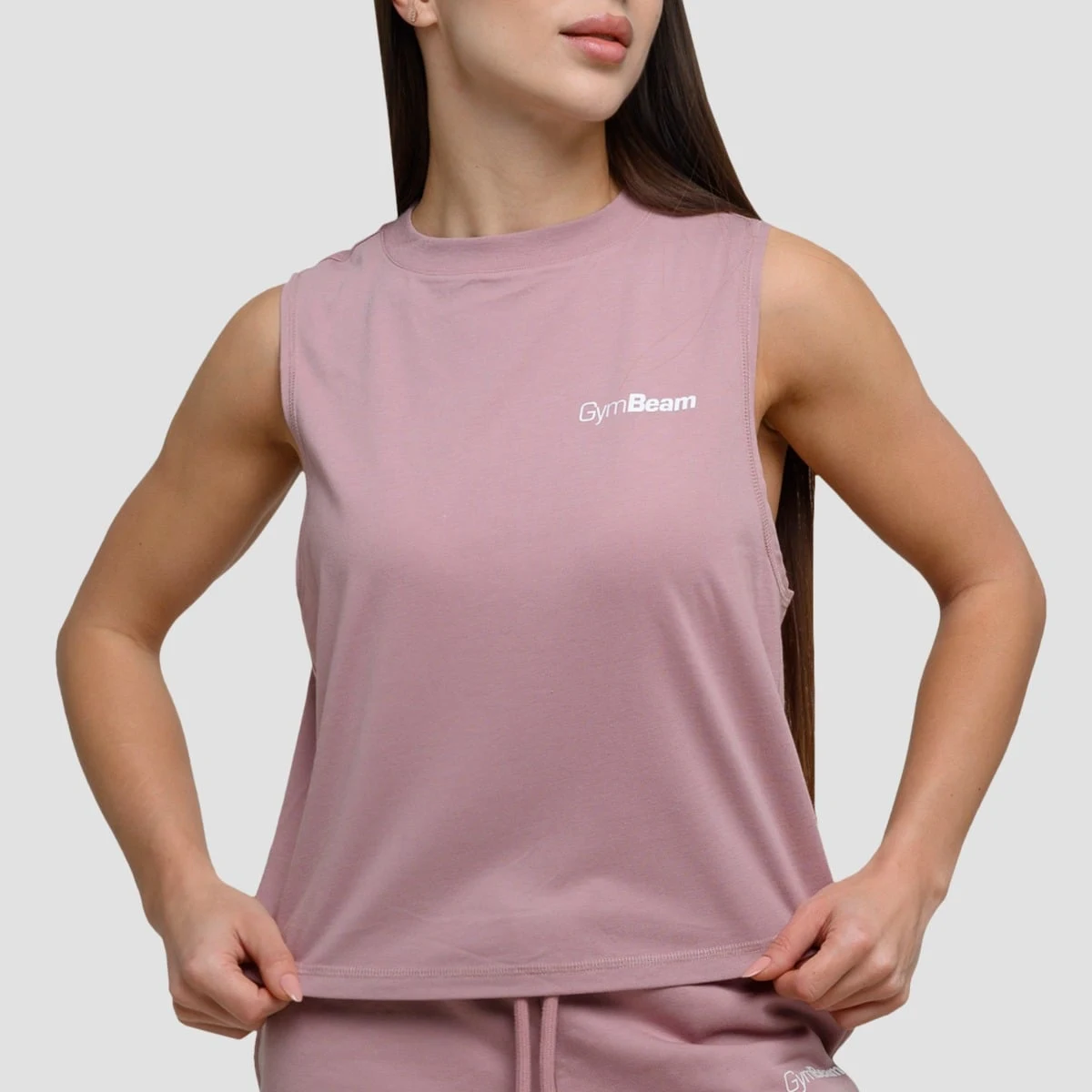 GymBeam Dámské tílko Agile Woodrose - Velikost: S | Barva: Ružová | Hmotnost: 0,08 kg · záber 2